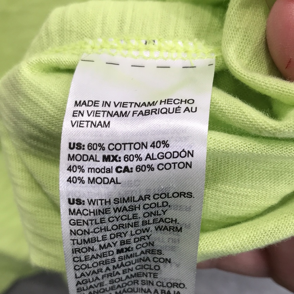 Chico's Neon Orange & Lime Sleeveless Asymmetrical Tunics - Picture 4 of 11